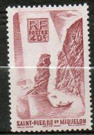 St Pierre Et Miquelon Roc De Langlade 1947  N°327 - Ongebruikt