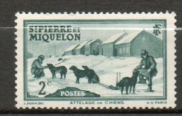 St Pierre Et Miquelon  Attelage  1938  N°167 - Nuevos