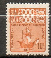 St Pierre Et Miquelon  Taxe Armoirie  1947  N°67 - Strafport