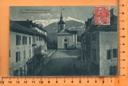 GRESY-SUR-ISERE: L´ Eglise Et Le Grand Arc  ++ Marcophilie Convoyeur De Ligne - Gresy Sur Isere