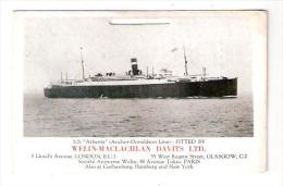 SS Athenia Anchor Donaldson Line Ship Fitted By Welin-Maclachlan Davits From A Tear Off Calendar . - Steamers