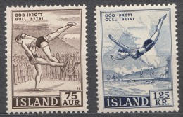 Iceland Island Ijsland Sport 1955 Mi#298-299 Mint Hinged - Ungebraucht