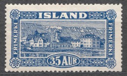 Iceland Island Ijsland 1925 Mi#117 Mint Hinged (remarkable Hinge Mark) - Unused Stamps