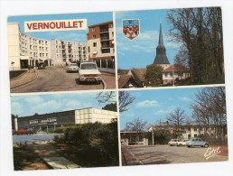 VERNOUILLET (Yvelines) - CP - Les Vauvettes Clocher Piscine, Maison-Blanche + VOITURES Renault 6 SIMCA 1000 CITROËN 2 CV - Vernouillet