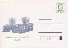 J0855 - Czechoslovakia (1992) Postal Stationery / President Vaclav Havel: Lany - T. G. Masaryk's Grave - Buste