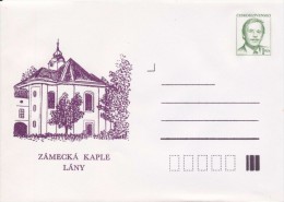J0856 - Czechoslovakia (1992) Postal Stationery / President Vaclav Havel: Lany - Castle Chapel - Omslagen