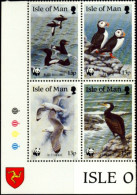 MARINE BIRDS-SEA BIRDS-ISLE OF MAN-1989-SET OF 4-SCARCE-MNH-B4-257 - Palmípedos Marinos