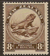 NZ 1935 8d Tuatara SG 586 HM #MQ123 - Unused Stamps