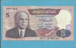 TUNISIA - 5 DINARS - 1983 - P 79 - Habib Bourguiba - 2 Scans - Tusesië