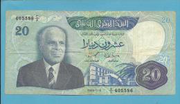 TUNISIA - 20 DINARS - 1983 - P 81 - Habib Bourguiba - 2 Scans - Tunisie