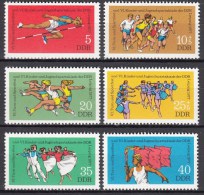 Germany GDR 1977 Sports Festival Gymnastics High Jump Dance DDR Stamps MNH Sc#1834-37 Michel Nr. 2241-2246 SGE1956-1961 - Salto