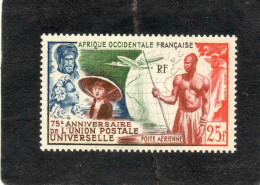 A.O.F. : U.P.U. (Union Postale Universelle) : 75ème Anniversaire - - Nuevos