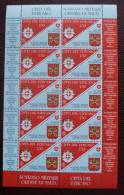 VATICAN 2008 - CONVENZIONE POSTALE CON LO SMOM - SPLENDID SHEET OF 10 MNH** - Blocs & Feuillets