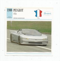 Fiche Illustrée , Automobile , Voitures Exceptionnelles , Edito-service , France , 1988 , Peugeot , Oxia - Cars