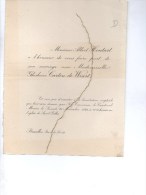 Mariage 25/11/1922 Albert Houtart Avec Ghislaine Carton De WIart Saint Gillis Bruxelles - Obituary Notices