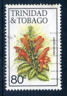 Trinidad & Tobago 1983-89 Flowers - 80c Value (No Imprint Date) Used - Trinité & Tobago (...-1961)