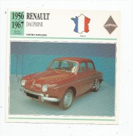 Fiche Illustrée , Automobile , Voitures Populaires , Edito-service , France , 1956/1967 , RENAULT , Dauphine - Coches