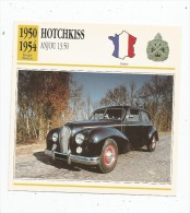 Fiche Illustrée , Automobile  , Edito-service , France , 1950/1954 , HOTCHKISS , Anjou 13.50 - Autos