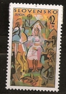 Slovaquie Slovensko 1998 N° 266 ** Europa, Fête, Festival, Mariage, Tableau, Josef Balaz, Musique, Violon, Poule, Coq - Unused Stamps