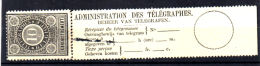 Timbre Reçu Télégraphique, RT 1**, Cote 130 € (compté Sans Souche) - Francobolli Telegrafici [TG]