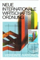 ONU-L42 - NATIONS-UNIES N° 8 Sur Carte Maximum Wirtschafts-Ordnung 1980 - Maximumkaarten