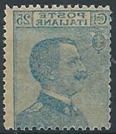 1908 REGNO EFFIGIE 25 CENT VARIETà DECALCO MNH ** - W154 - Mint/hinged