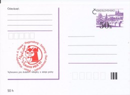 J0875 - Czechoslovakia / Postal Stationery (1992) International Chess Tournament Mephisto GRAND PRIX '92 (red) - Cartes Postales