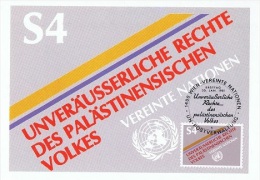 ONU-L48 - NATIONS-UNIES Bureau De Vienne N° 16 Sur Carte Maximum Les Droits Du Peuple Palestinien - Maximum Cards