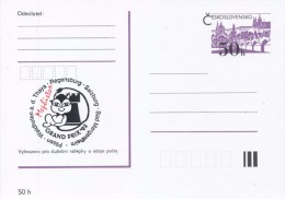 J0877 - Czechoslovakia / Postal Stationery (1992) International Chess Tournament Mephisto GRAND PRIX '92 (black/red) - Cartoline Postali