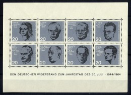Allemagne	1964	X Scholl - Beck - Bonhoeffer - Delp - Goerdeler - Leuschner - Von Moltke - Von Stauffenberg		BL297 à 304 - Unclassified