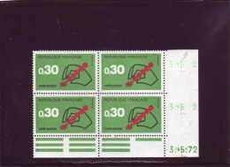 N° 1719 - 0,30F CODE POSTAL - B De A+B - Tirage Du 12.4.72 Au 2.8.72 - 3.05.1972 - - 1970-1979