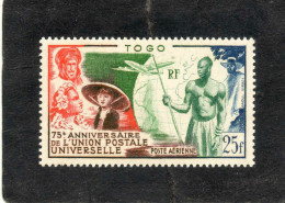 TOGO  : U.P.U. (Union Postale Universelle) : 75ème Anniversaire - - Ungebraucht