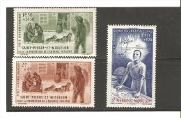SAINT  PIERRE ET MIQUELON  POSTE AERIENNE N° 1/3 NEUF * - Unused Stamps