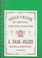 ETIQUETTE HUILE OLIVE SALON DE PROVENCE HAAG - Publicités