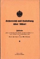 Festrede , Karl Freiherr Von Werkmann , Wien 1933 , Österreich Und Habsburg über Alles , 16 Seiten !!! - 5. Zeit Der Weltkriege
