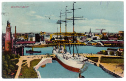 0359 Alte Ansichtskarte Bremerhaven Schiff Gel. 1928 - Bremerhaven