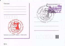 J0879 - Czechoslovakia / Postal Stationery (1992) Plzen 1: Internat. Chess Tournament Mephisto GRAND PRIX '92 (red) - Postales