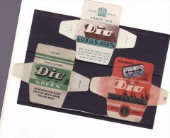 3 Razor Blade Wrappers-Rasierklinge Wrapper/Verpackungen -Enveloppeurs Lames De Rasoir-LAMETTA DA BARBA-copertura - Razor Blades