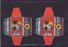 2 Old Razor Blade Wrappers-Rasierklinge Wrapper/Verpackungen -Enveloppeurs Lames De Rasoir-LAMETTA DA BARBA-copertura - Rasierklingen