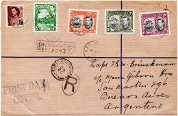 GRENADA 1938. Registered Cover From Grenada, BWI To Buenos Aires, Argentina - Granada (...-1974)