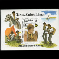 TURKS & CAICOS 1982 - Scott# 516 S/S Scouts MNH - Turcas Y Caicos