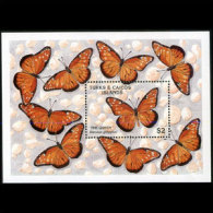 TURKS & CAICOS 1990 - Scott# 835 S/S Butterfly MNH - Turcas Y Caicos