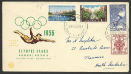 Australia,  Olympic Games 1956, With 4 Olympic Stamps, 1956. - Lettres & Documents