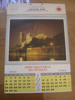 1962 Calendrier UNION INDUSTRIELLE DES PETROLES Vue De Notre Dame Paris By Night - Big : 1961-70