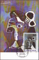 YUGOSLAVIA - JUGOSLAVIA - MAXI CARD - PAINTING - PICASSO - 1988 - Cartes-maximum