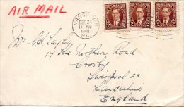 CANADA. N°191 De 1937 Sur Enveloppe Ayant Circulé. George VI. - Storia Postale