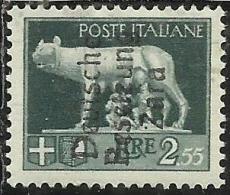 ZARA OCCUPAZIONE TEDESCA 1943 ITALY OVERPRINTED  SOPRASTAMPATO ITALIA LIRE 2,55 MNH BEN CENTRATO - Occup. Tedesca: Zara