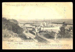 Insel Rugen Hafen Von Sassnitz Mit Den Dampfern Germania Und Svea / Verlag A. Fabian&Comp / Year 1901 / Old Postcard Cir - Sassnitz