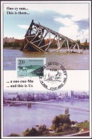 YUGOSLAVIA - JUGOSLAVIA - MAXI CARD - NATO TERRORIST. BOMBING BRIDGES In NOVI SAD - 2000 - NATO