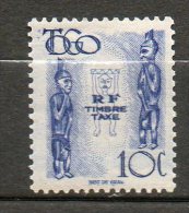 TOGO  Taxe 10c Outremer 1947  N°38 - Unused Stamps